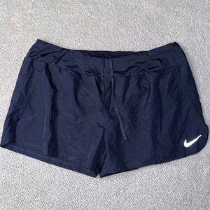 Nike Dri-FIT Running‎ Shorts Women's XXL Navy Blue Athletic Gym Workout